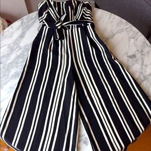 Striped formal jumpsuit